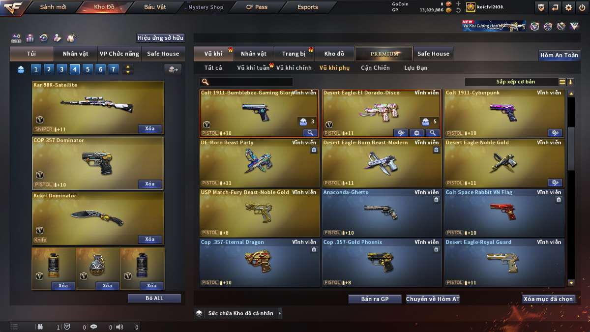 shop acc cf uy tin gia re